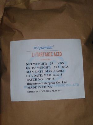 C4H6O6 Acido tartarico di base CAS 526-83-0 e conservazione normale con formula strutturale