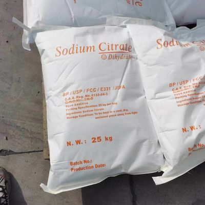 Citrato di sodio alimentare Na3C6H5O7 con certificazione ISO e CAS 68-04-2