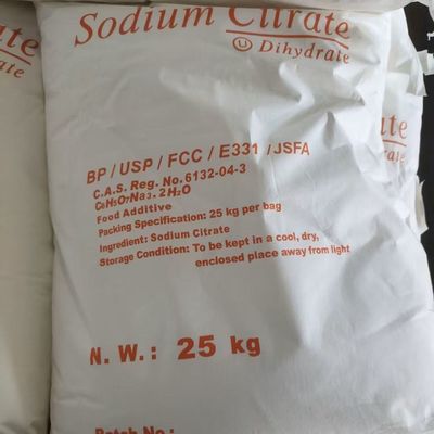Citrato di sodio di grado alimentare Formula molecolare C6H5Na3O7Na3C6H5O7