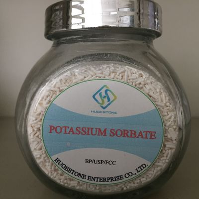 Sorbato di potassio, conservante alimentare efficace con aspartame e numero CAS 24634-61-5