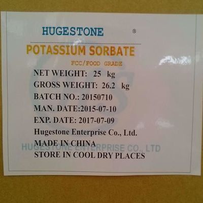 Sorbato di potassio di qualità alimentare numero CAS 24634-61-5 Conservante per l'industria alimentare